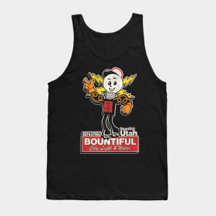 Bountiful Utah City Light & Water Reddy Kilowatt Sign Tank Top